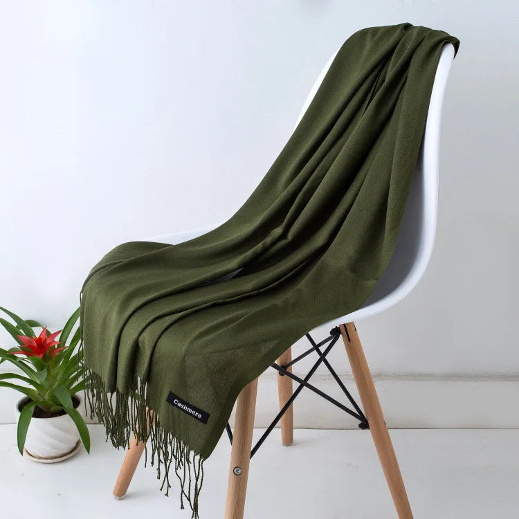 Women's Soft Cashmere Feel Pashmina Scarf for Travel and Winter 38 70x200CM