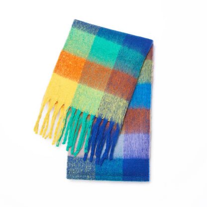 Women's Thick Warm Cashmere Scarf Shawl Wraps Pashmina Neckerchief 2202DS001-06 38x230cm