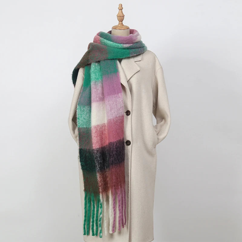Women's Thick Warm Cashmere Scarf Shawl Wraps Pashmina Neckerchief 2202DS001-48 38x230cm