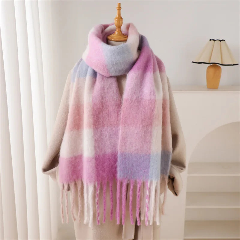 Women's Thick Warm Cashmere Scarf Shawl Wraps Pashmina Neckerchief DS127-04 38x230cm