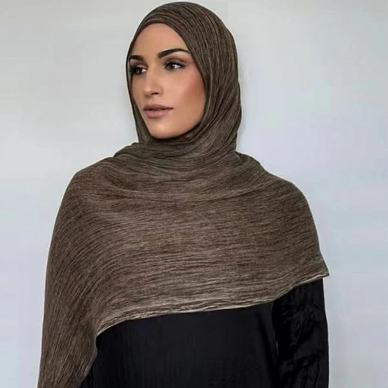 Women's Tie-Dye Crinkle Rayon Hijabs - Breathable Scarf Shawls