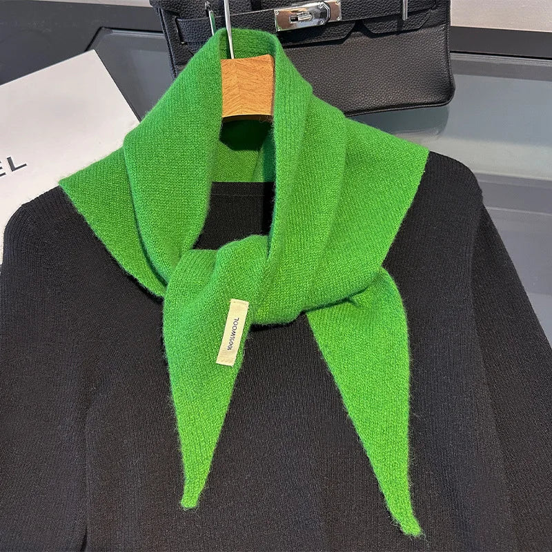 Women's 100% Wool Long Winter Scarf - Warm Solid Shawl Wrap DB031-11 60x130cm