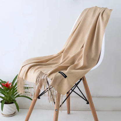 Women's Soft Cashmere Feel Pashmina Scarf for Travel and Winter 23 70x200CM