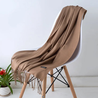Women's Soft Cashmere Feel Pashmina Scarf for Travel and Winter 30 70x200CM
