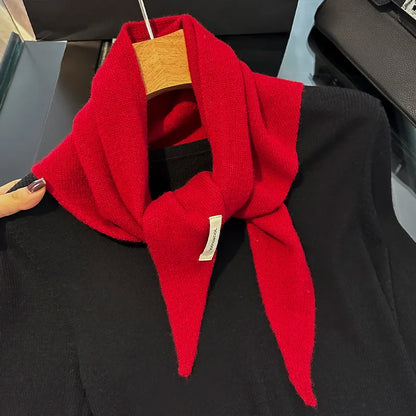 Women's 100% Wool Long Winter Scarf - Warm Solid Shawl Wrap DB031-07 60x130cm