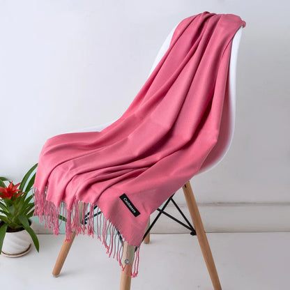 Women's Soft Cashmere Feel Pashmina Scarf for Travel and Winter 34 70x200CM