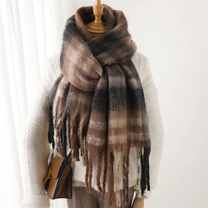 Women's Thick Warm Cashmere Scarf Shawl Wraps Pashmina Neckerchief DS012-08 38x230cm