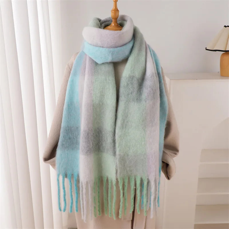 Women's Thick Warm Cashmere Scarf Shawl Wraps Pashmina Neckerchief DS127-01 38x230cm