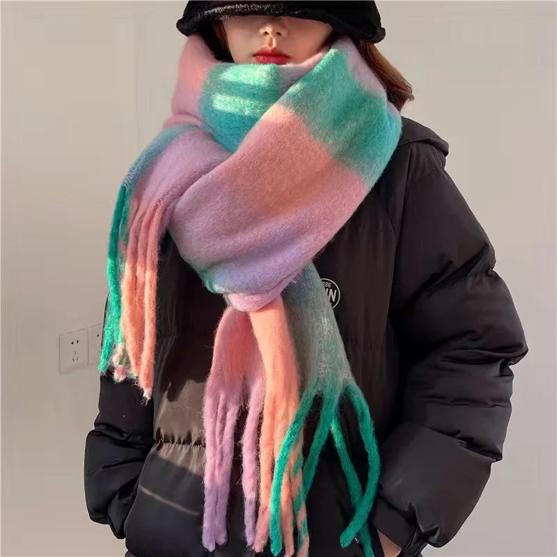 Women's Thick Warm Cashmere Scarf Shawl Wraps Pashmina Neckerchief