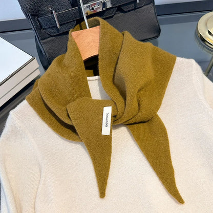 Women's 100% Wool Long Winter Scarf - Warm Solid Shawl Wrap DB031-08 60x130cm