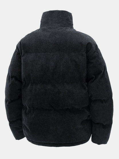 Men's Stylish Corduroy Puffer Coat for Fall and Winter Everyday Wear