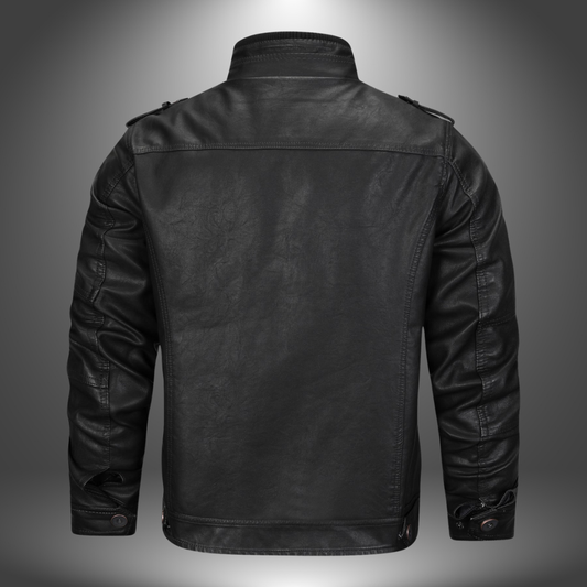 Men's Stylish Leather Jacket for Fall and Winter Everyday Wear