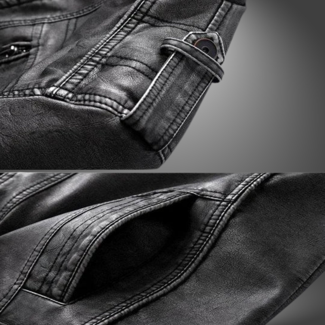 Men's Stylish Leather Jacket for Fall and Winter Everyday Wear