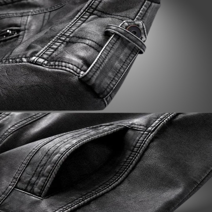 Men's Stylish Leather Jacket for Fall and Winter Everyday Wear