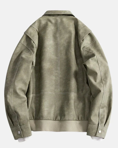 Men's Trendy Leather Jacket for Fall and Winter Everyday Wear