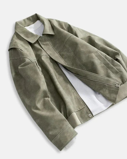 Men's Trendy Leather Jacket for Fall and Winter Everyday Wear
