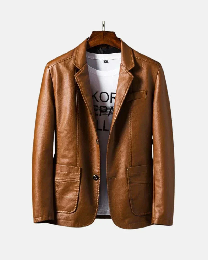 Men's Genuine Leather Motorcycle Jacket for Daily Use Warm