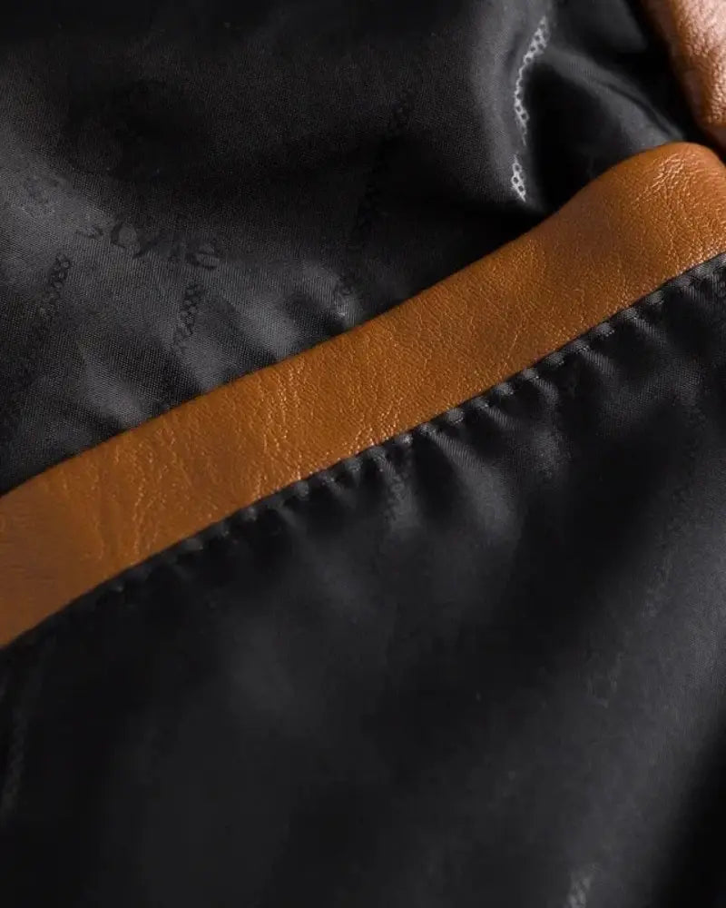 Men's Genuine Leather Motorcycle Jacket for Daily Use Warm