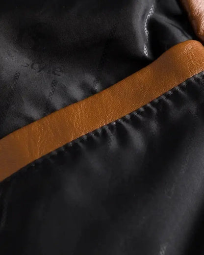 Men's Genuine Leather Motorcycle Jacket for Daily Use Warm