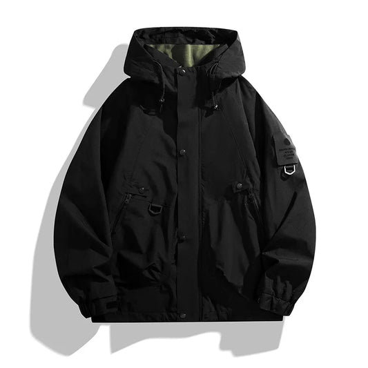 Men's Waterproof Outdoor Jacket for All-Weather Protection Black