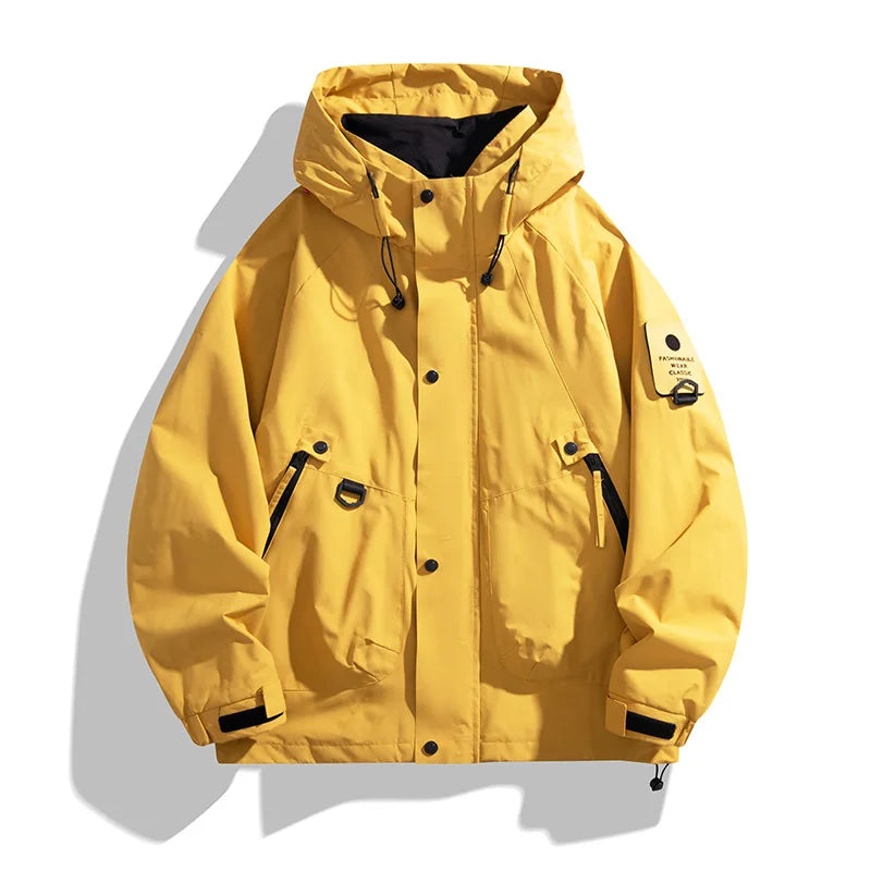 Men's Waterproof Outdoor Jacket for All-Weather Protection Yellow