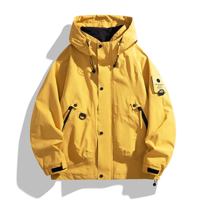 Men's Waterproof Outdoor Jacket for All-Weather Protection Yellow