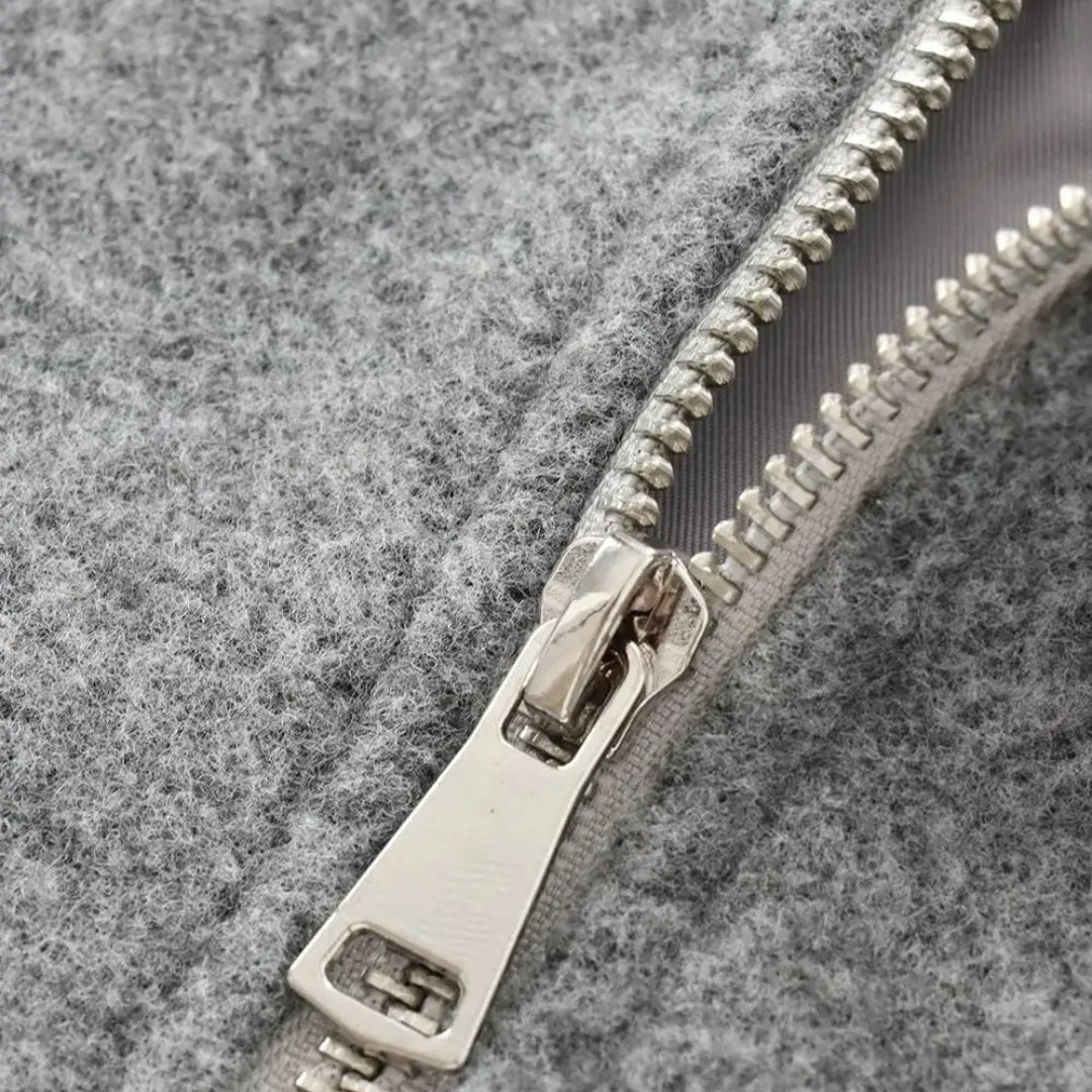 Women's Balloon Sleeve Zip-Up Bomber Jacket for Daily Use