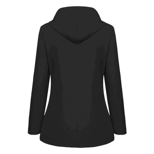 Women's Button Front Hooded Jacket for Fall and Winter Everyday Wear