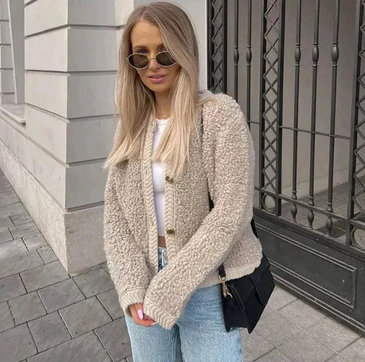 Women's Multi-Color Knit Button-Front Relaxed Fit Cardigan