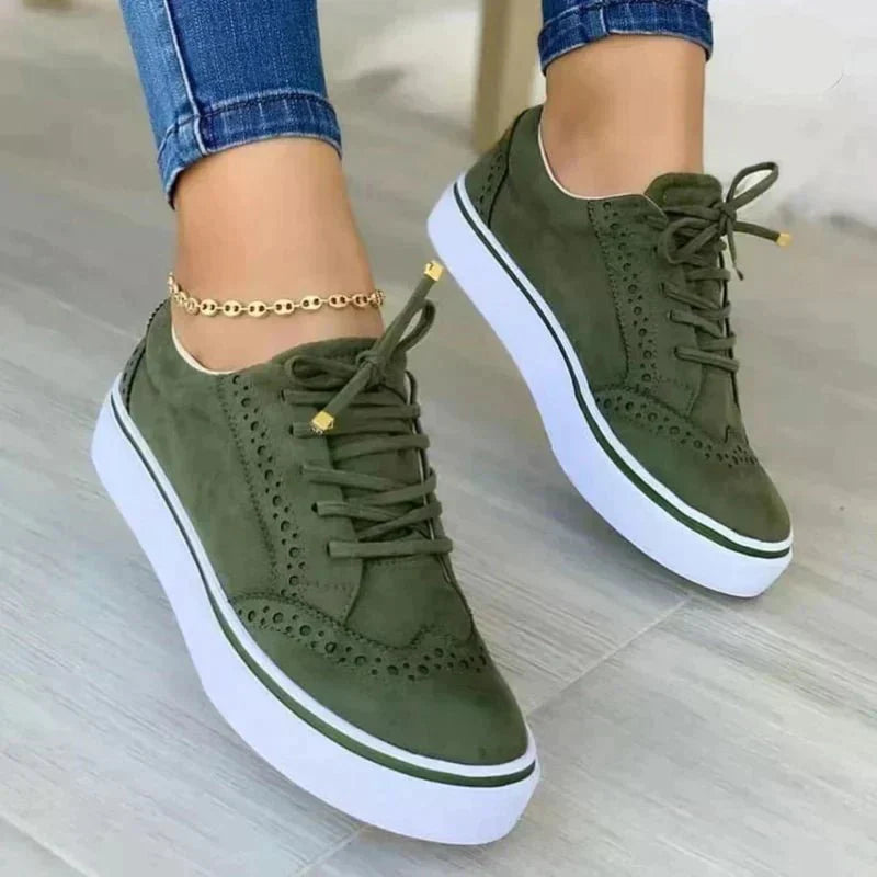 Women's Comfortable Orthopedic Sneakers for Daily Use Warm Green