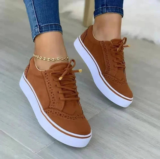 Women's Comfortable Orthopedic Sneakers for Daily Use Warm Brown