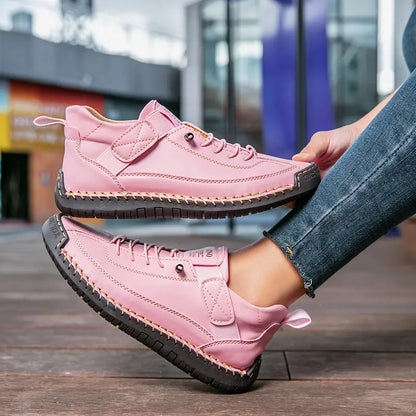Women's Comfortable Stitch Detail Orthopedic Sneakers for Daily Use Pink