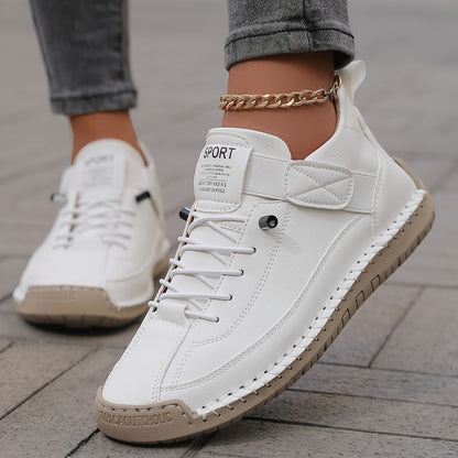 Women's Comfortable Stitched Orthopedic Sneakers for Daily Use White