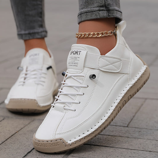 Women's Comfortable Stitched Orthopedic Sneakers for Daily Use White