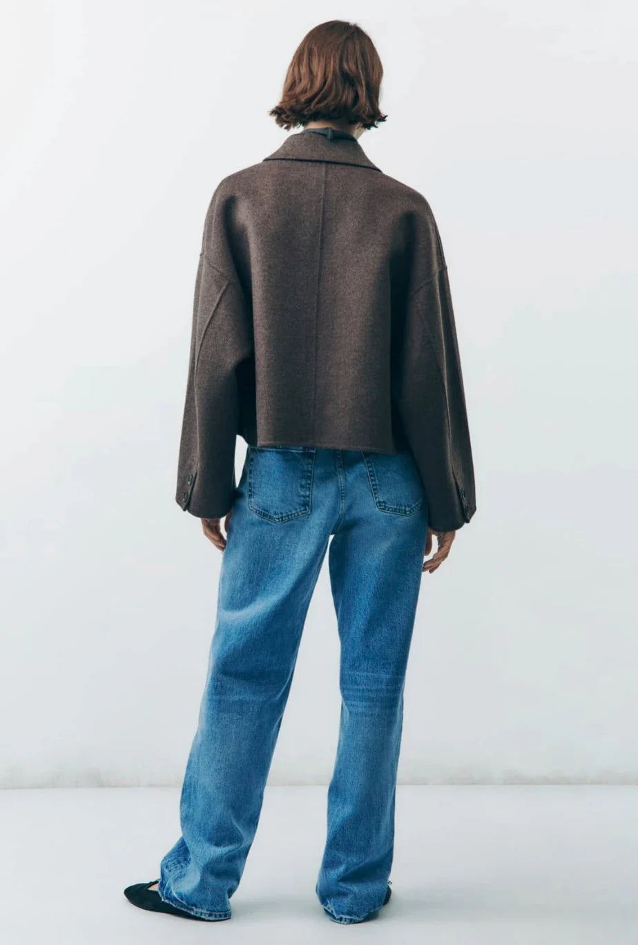 Women's Cropped Casual Jacket for Fall and Winter Everyday Wear