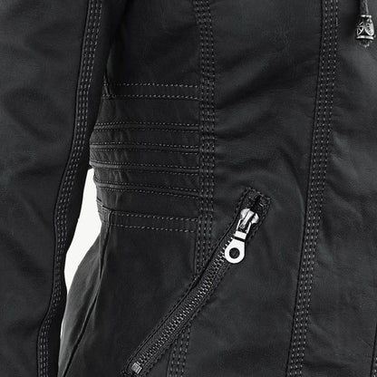 Women's Fitted Hooded Jacket for Fall and Winter Everyday Wear