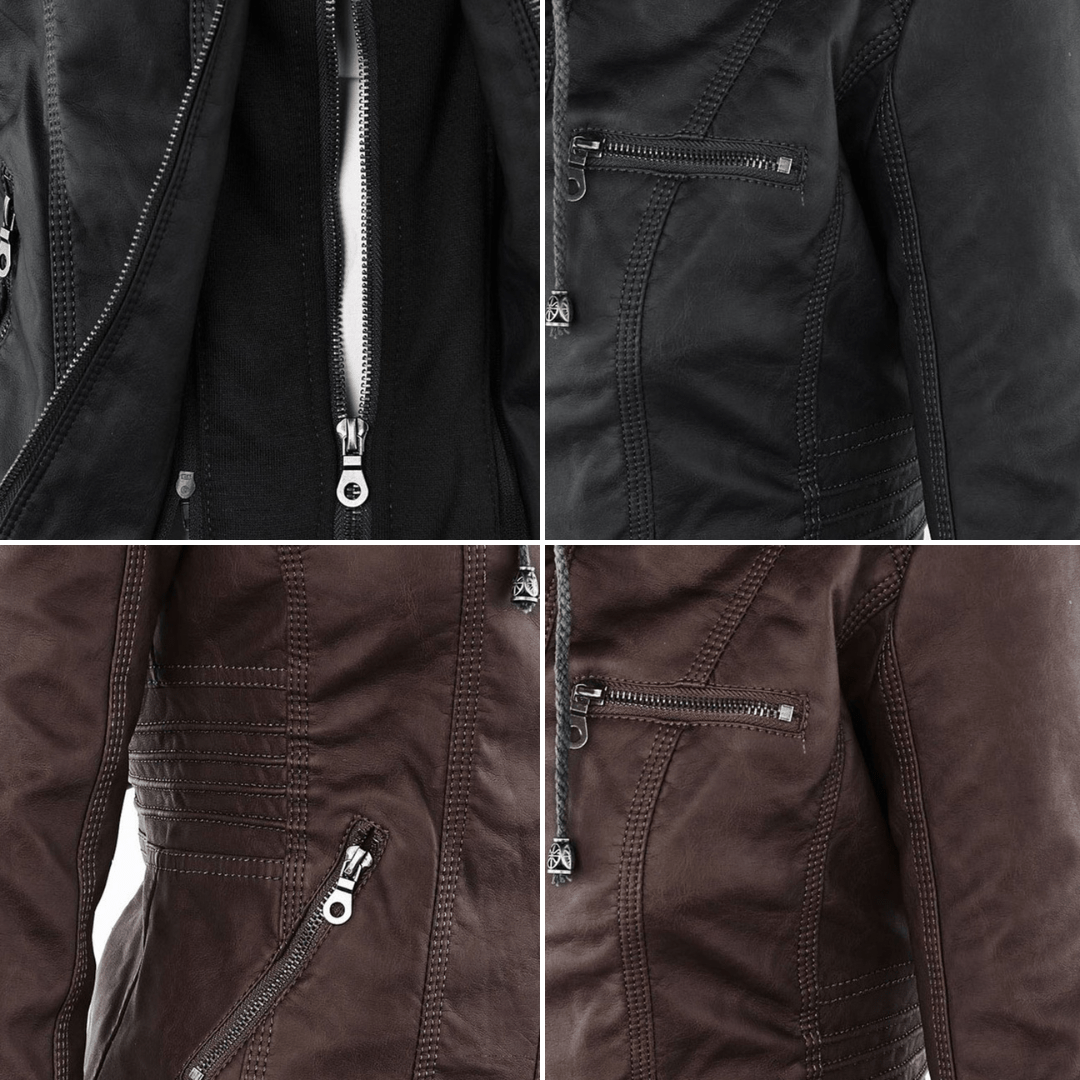 Women's Fitted Hooded Jacket for Fall and Winter Everyday Wear