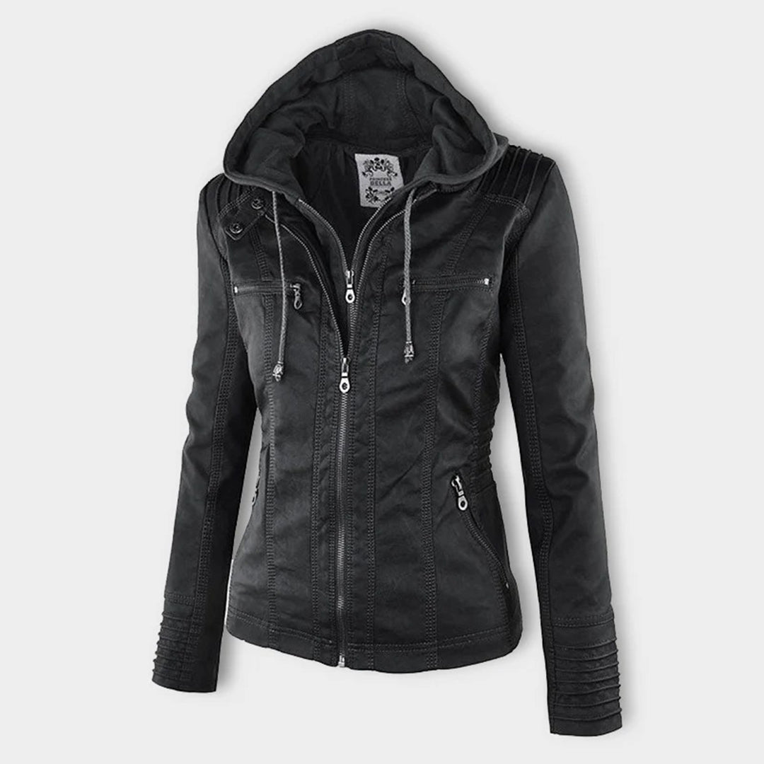 Women's Fitted Hooded Jacket for Fall and Winter Everyday Wear