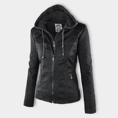 Women's Fitted Hooded Jacket for Fall and Winter Everyday Wear