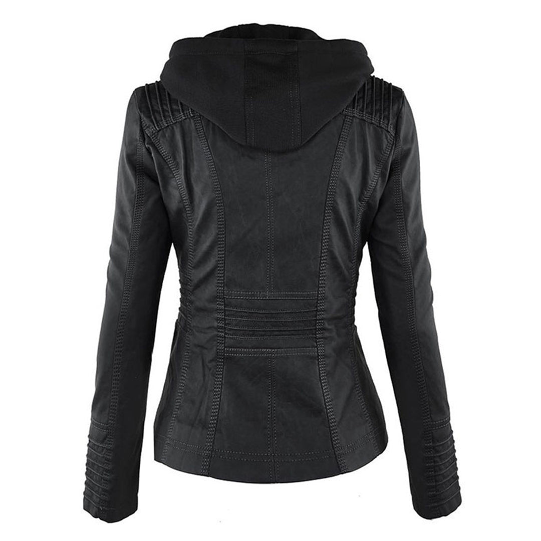 Women's Fitted Hooded Jacket for Fall and Winter Everyday Wear