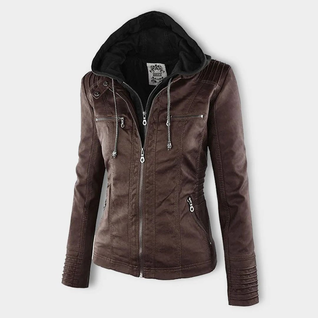 Women's Fitted Hooded Jacket for Fall and Winter Everyday Wear
