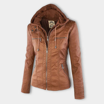 Women's Fitted Hooded Jacket for Fall and Winter Everyday Wear