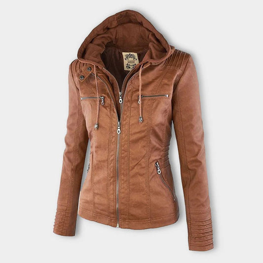Women's Fitted Hooded Jacket for Fall and Winter Everyday Wear