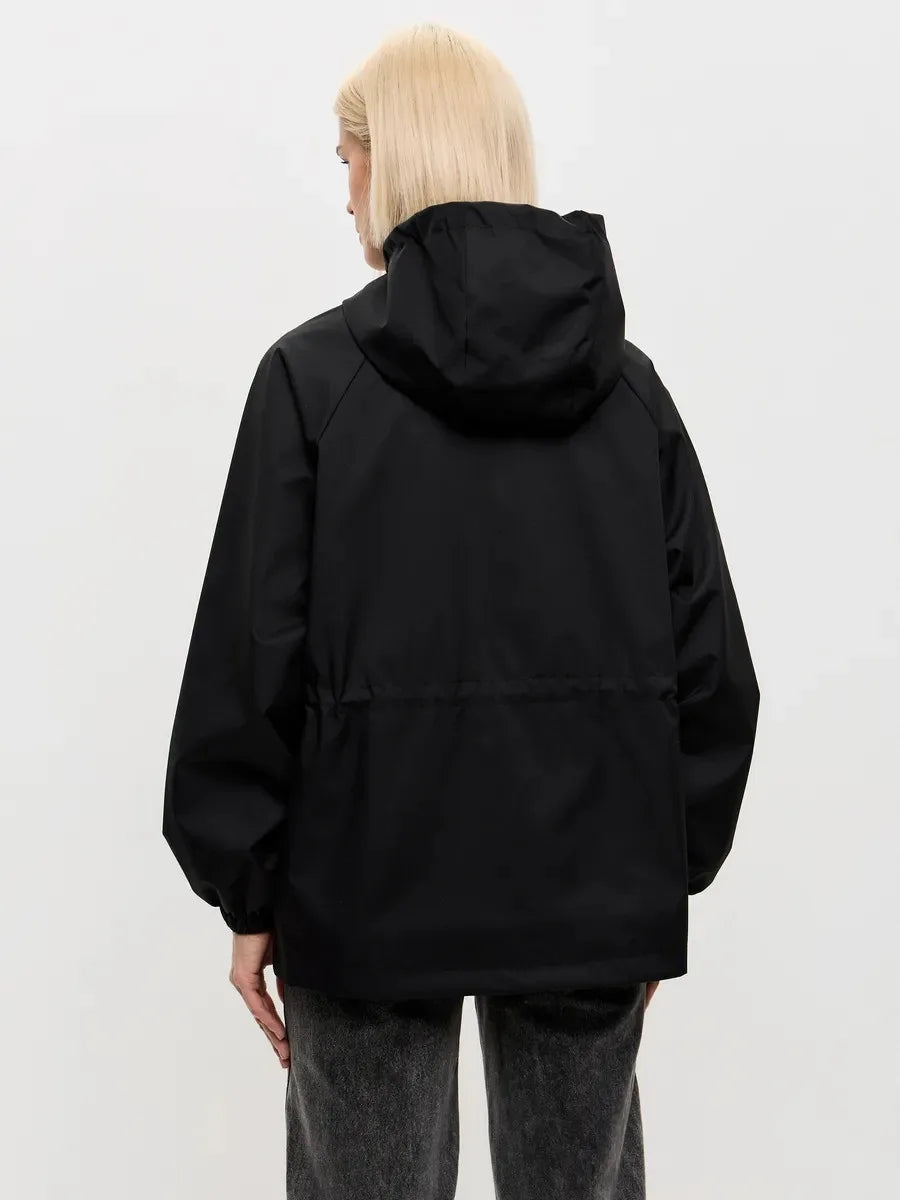 Women's Brown Hooded A-Line Winter Coat for Everyday Wear