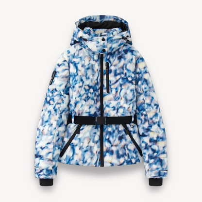 Women's Hooded Belted Puffer Jacket for Fall and Winter Everyday Wear