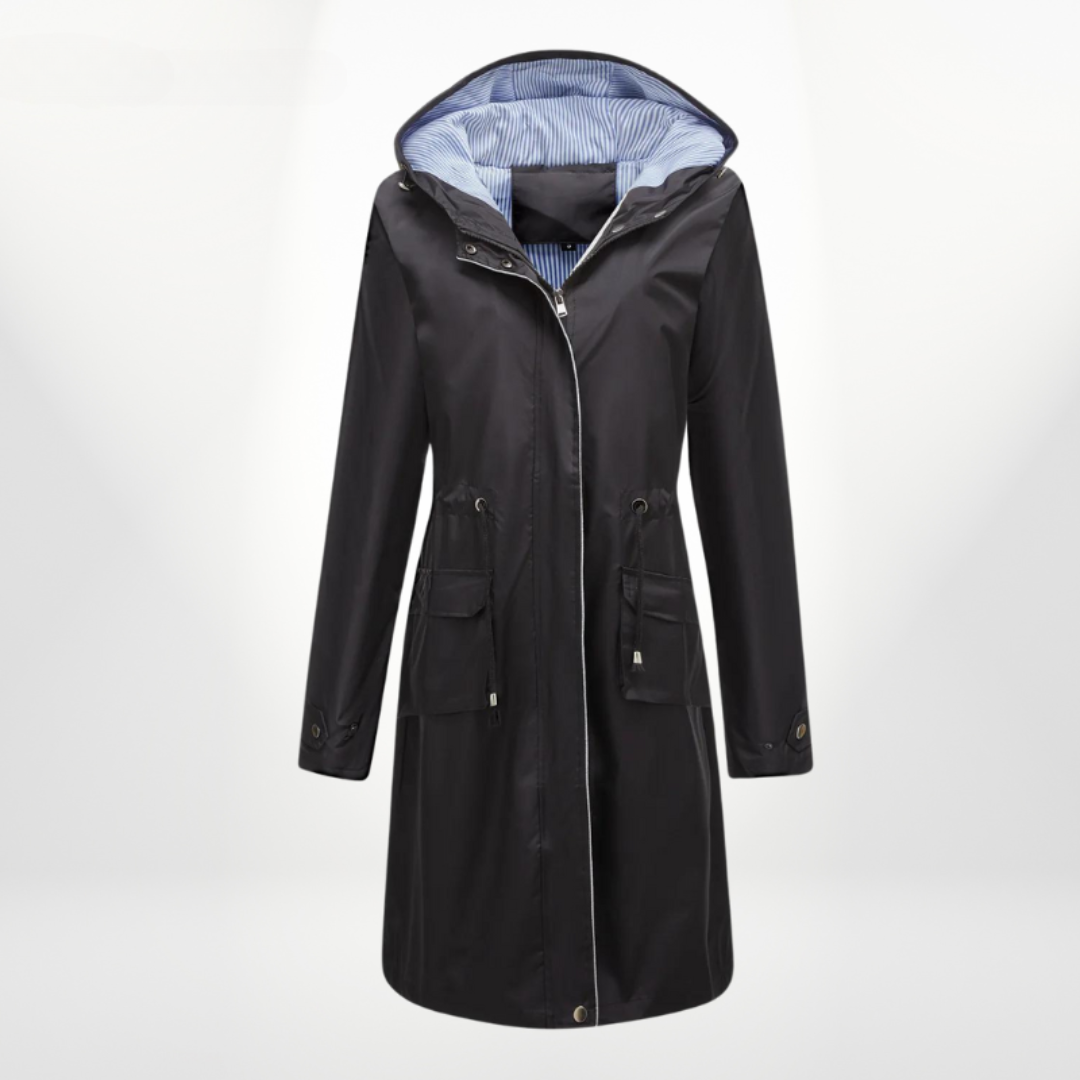 Women's Hooded Long Coat for Stylish Warmth and Comfort Black