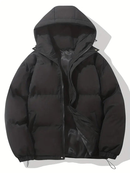 Women's Hooded Puffer Jacket for Warmth and Style for Daily Use Black