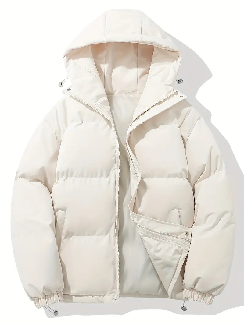 Women's Hooded Puffer Jacket for Warmth and Style for Daily Use White