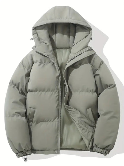 Women's Hooded Puffer Jacket for Warmth and Style for Daily Use Gray