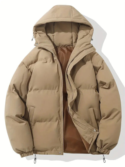 Women's Hooded Puffer Jacket for Warmth and Style for Daily Use Khaki